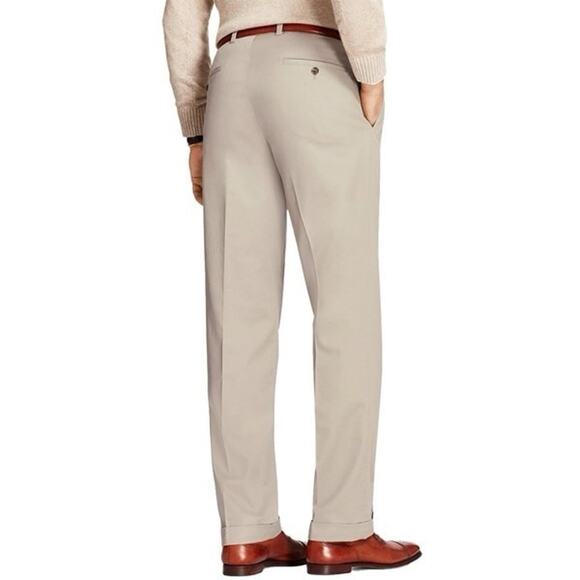 NWT Brooks Brothers Chino 44x32 Stretch Lightweight Advantage Pleated Two-Tuck - Picture 2 of 10